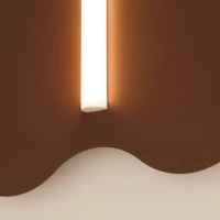 Wall lamp 66 cm – wavy, brown, S14d LED - Image 5