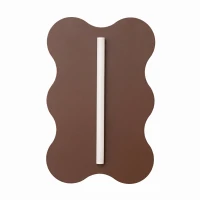 Wall lamp 66 cm – wavy, brown, S14d LED - Image 2