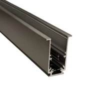 Recessed Mounting Profile for 48V Magnetic Track, Silver Black (2084NCK-2)