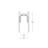 Magnetic Track 205 cm, Surface/Pendant, Golden Brass - Image 2