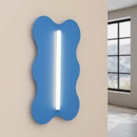 Wall lamp 66 cm – wavy shape, peach, S14d light source - Image 1