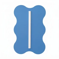 Wall lamp 66 cm – wavy shape, peach, S14d light source - Image 2