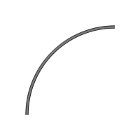 Curved Surface Magnetic Track, 68x1.5 cm, Sandy Black