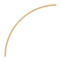 Lenktas paviršinis magnetinis bėgelis, 99,2x1,5 cm, antikinio žalvario spalvos - Nuotrauka 1