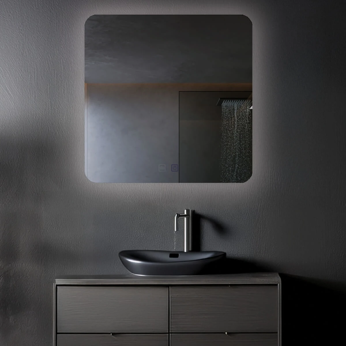 LED Mirror with Back Lighting 70×70 cm, Frameless, Anti-Fog