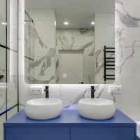 LED Mirror with Back Lighting 70×70 cm, Frameless, Anti-Fog - Image 2
