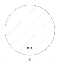 Round LED Mirror with Back Lighting Ø80 cm, Frameless, Anti-Fog, neutral white light (4000K) - Image 3