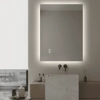LED veidrodis 60×80 cm – stačiakampis, be rėmo, su antirasojimo funkcija - Image 1