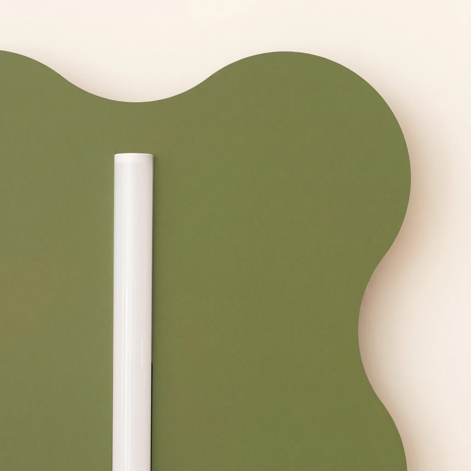 Wall lamp 66 cm – wavy plate, olive green, S14d
