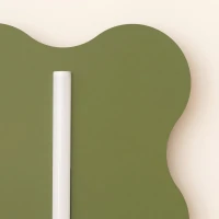 Wall lamp 66 cm – wavy plate, olive green, S14d - Image 6
