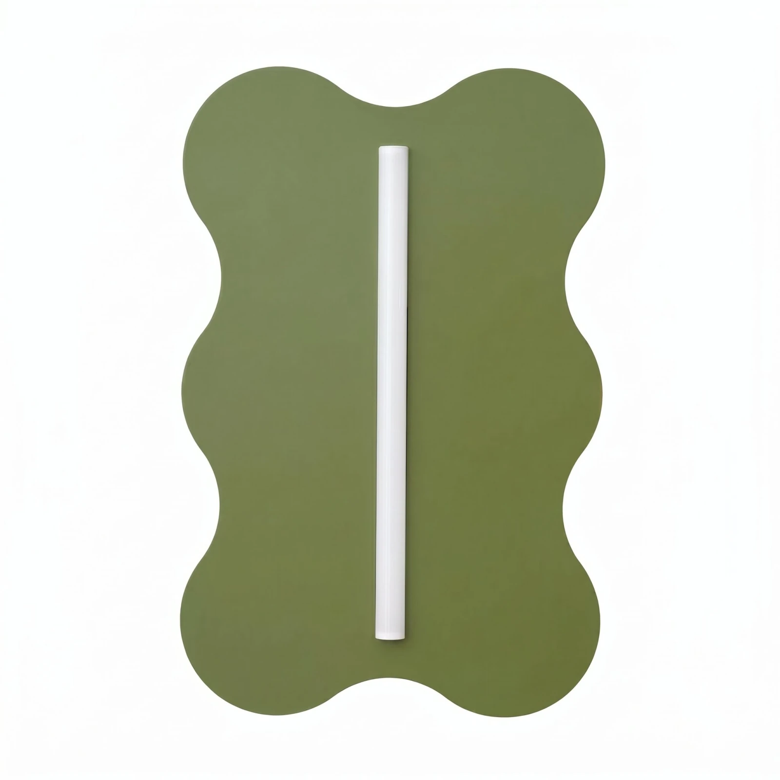 Wall lamp 66 cm – wavy plate, olive green, S14d