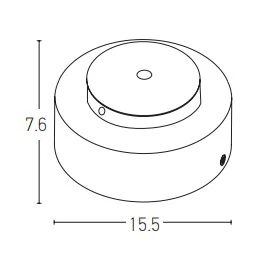 Base with 100 W driver for the 24 V Plug & Play system, ceiling / wall, sandy white