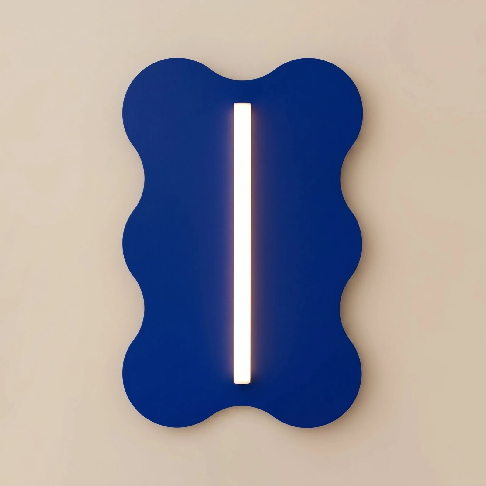 Wall lamp 66 cm – wavy, ultramarine, S14d LED