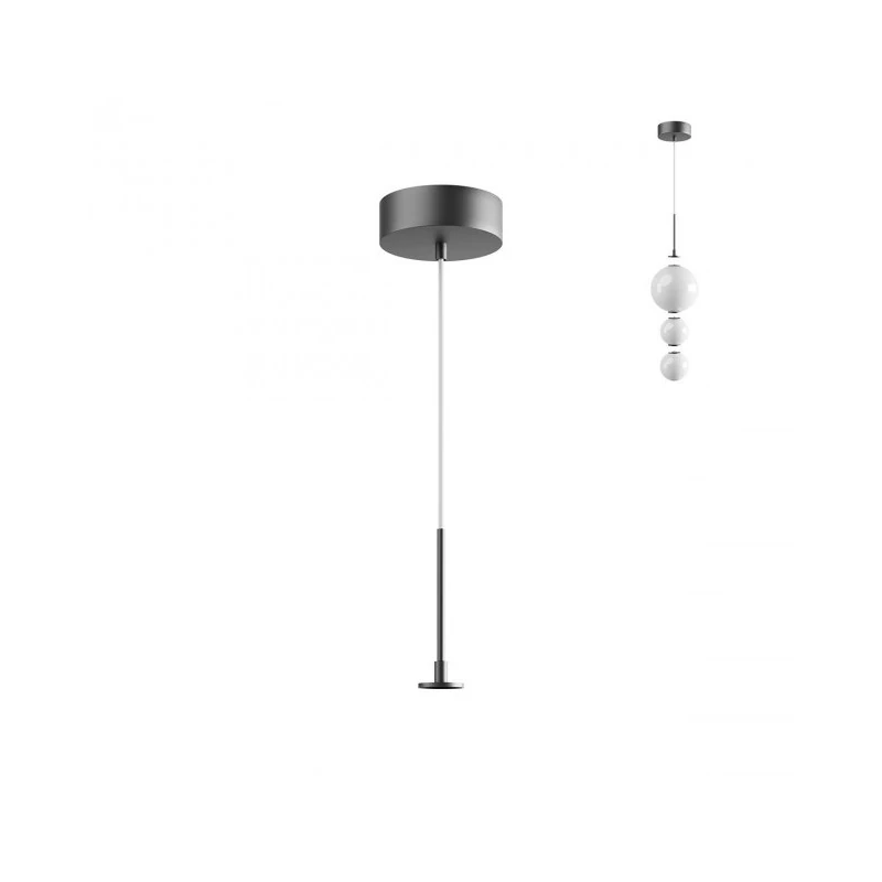 Pendant Base with Integrated Driver, Matt Black