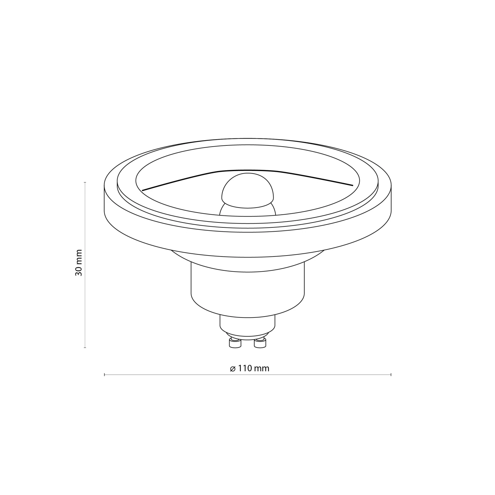 LED lemputė ES111 GU10, 11 W, balta, 4000 K