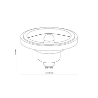 LED lemputė ES111 GU10, 11 W, balta, 4000 K - Nuotrauka 2