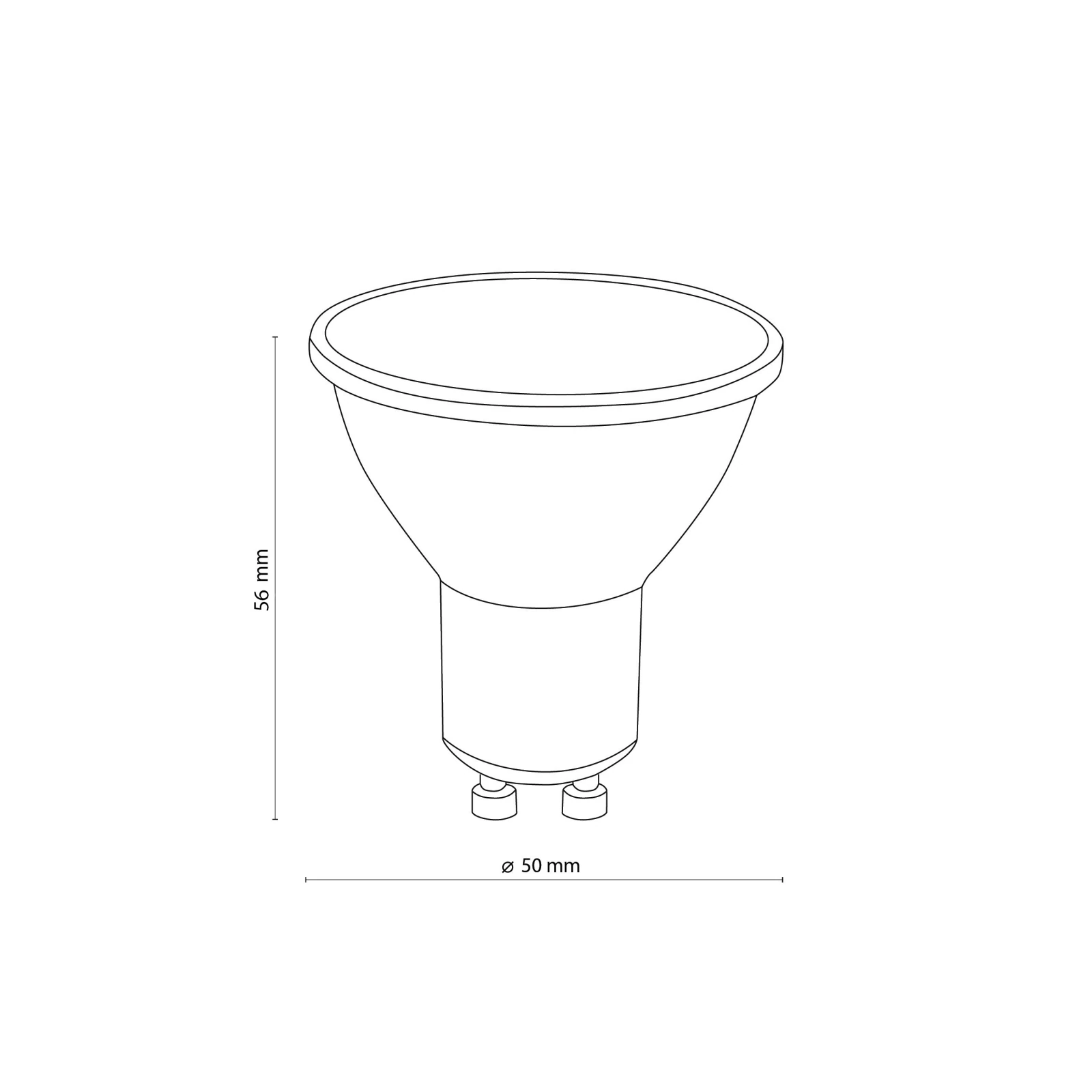 GU10 LED bulb 5W – black, neutral 4000K light