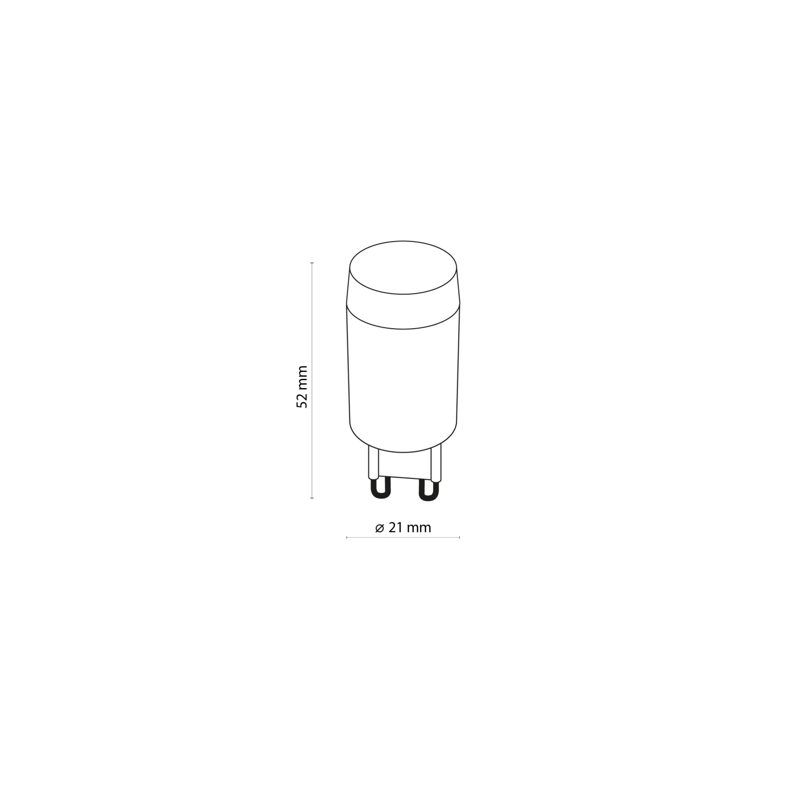 G9 LED bulb 3W – lens, transparent, 4000K light