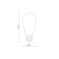 E27 LED lemputė 10 W, skaidri, 3000 K, reguliuojama - Nuotrauka 2