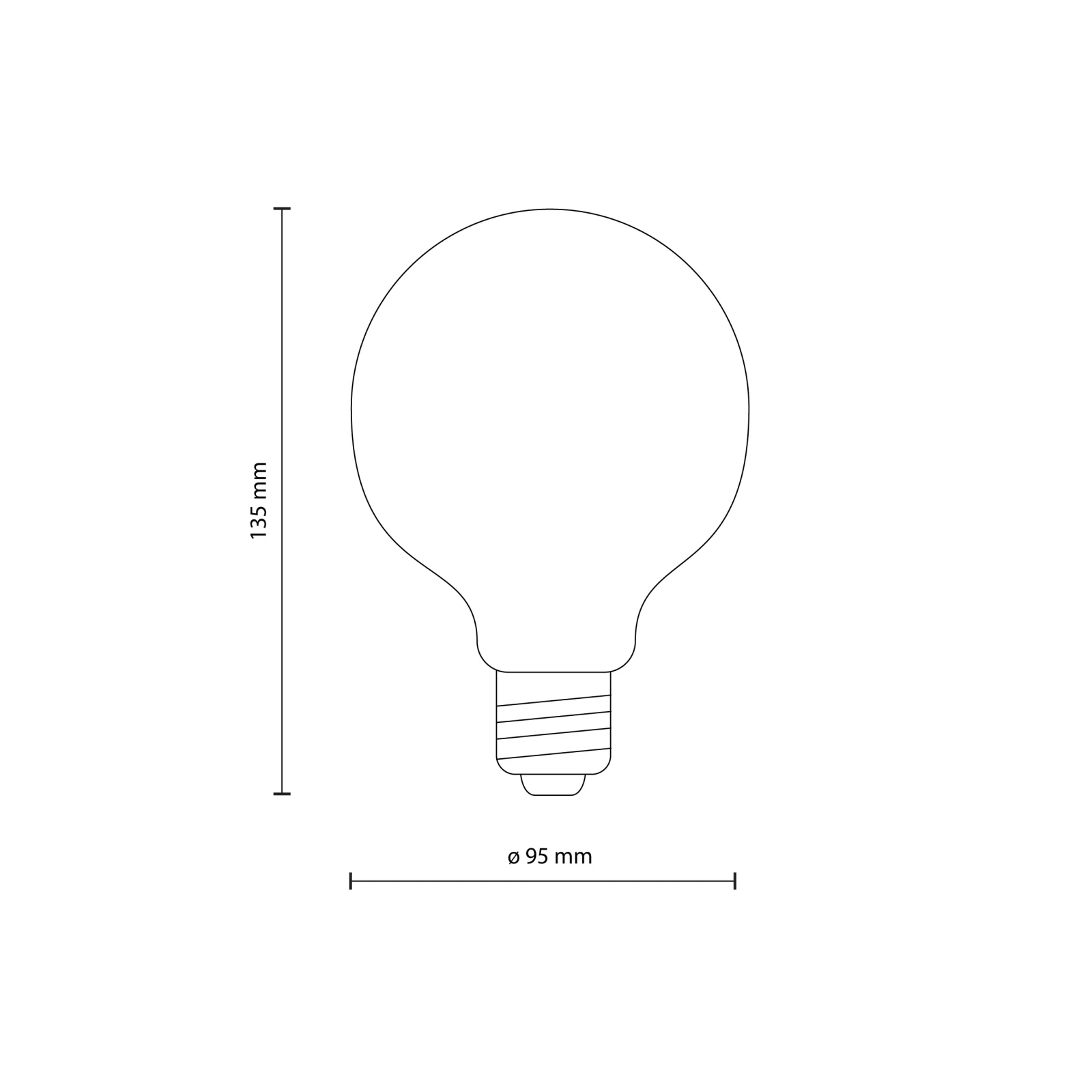 E27 LED bulb 14 W – clear, warm light, dimmable
