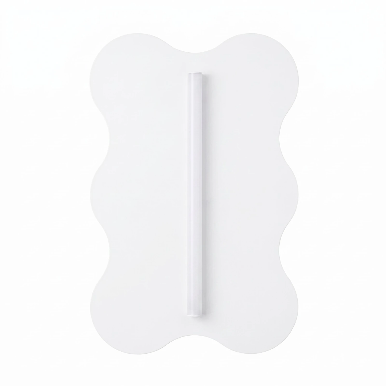 Sieninis šviestuvas 66 cm – banguota plokštė, baltas, S14d LED