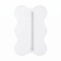 Sieninis šviestuvas 66 cm – banguota plokštė, baltas, S14d LED - Nuotrauka 2