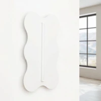 Sieninis šviestuvas 66 cm – banguota plokštė, baltas, S14d LED - Nuotrauka 3