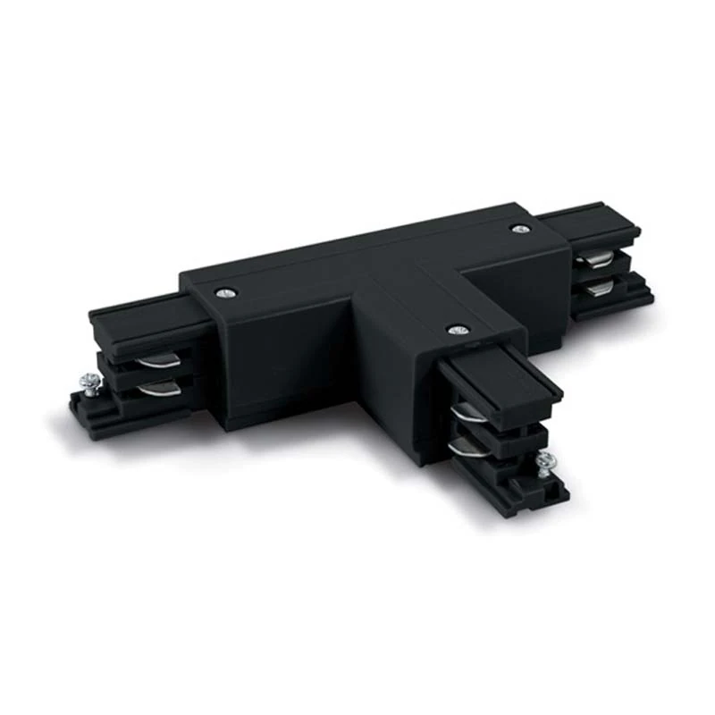 3-phase track T connector, black