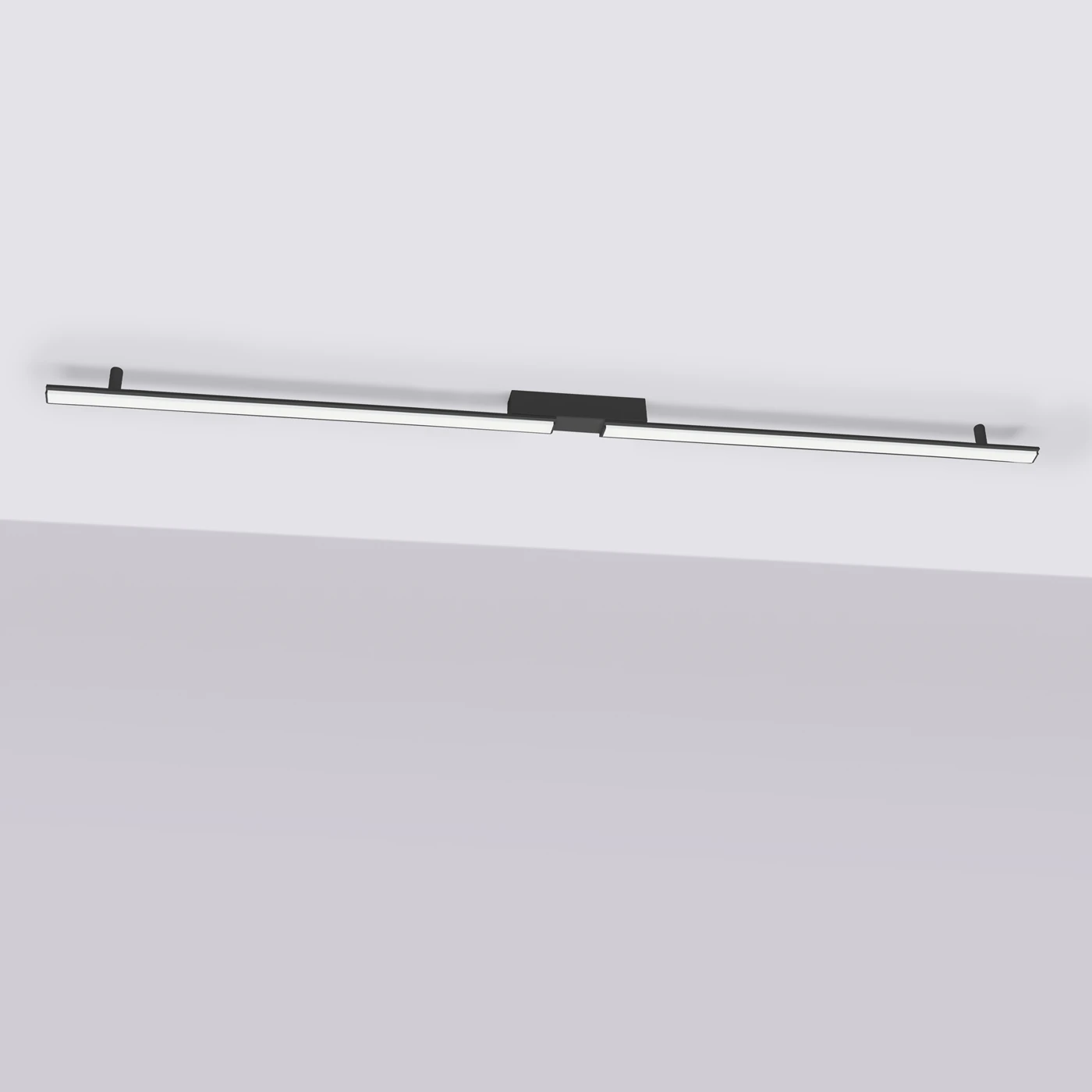 Lubinis LED šviestuvas 181 cm/40W – linijinis, juodas, CRI93