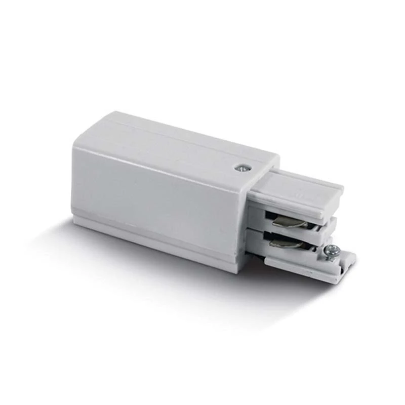 3-phase track end feed, left, white