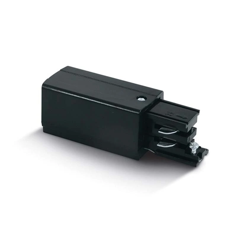 3-phase track end feed, right, black