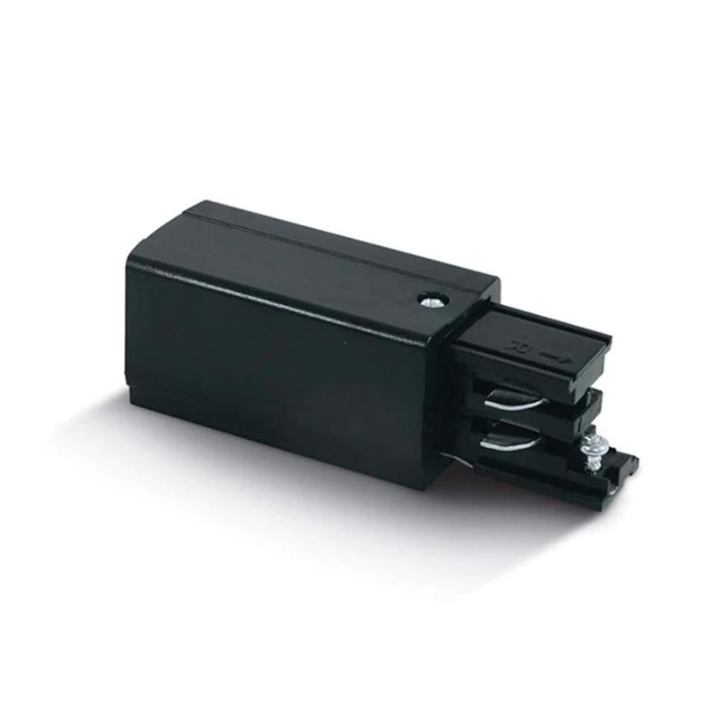 3-phase track end feed, left, black