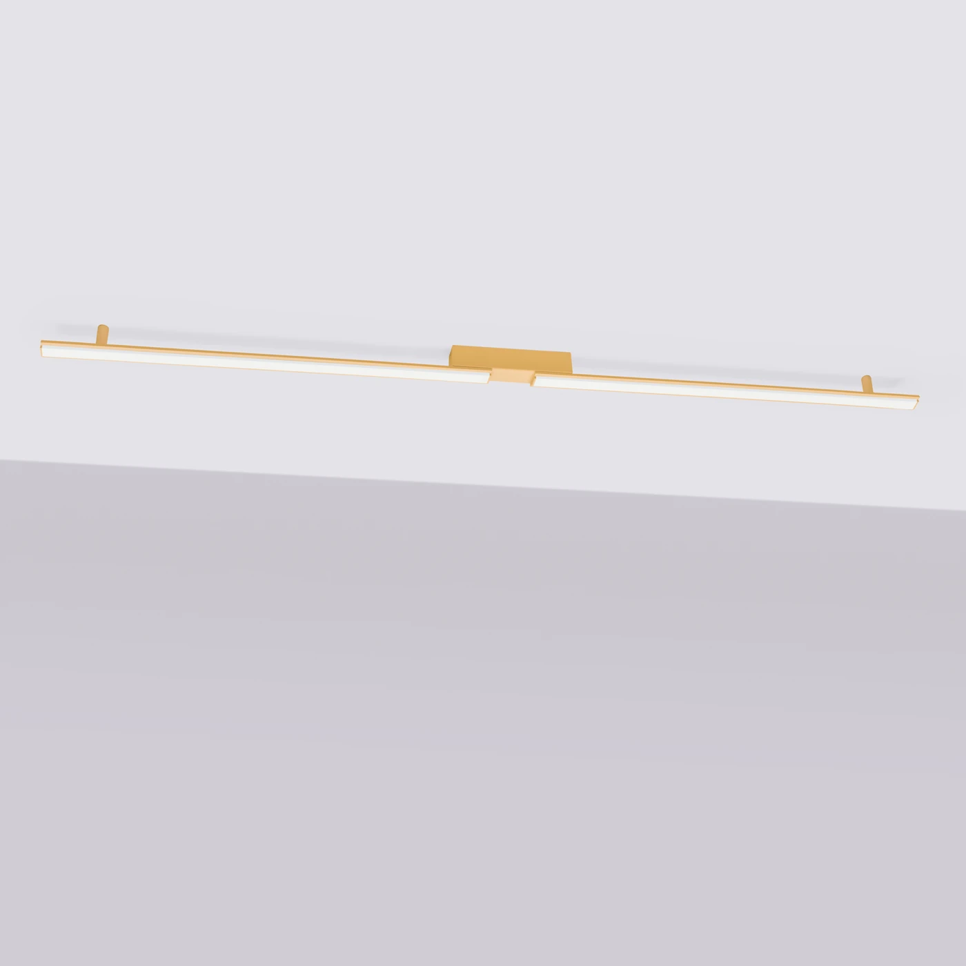 LED ceiling light 181 cm – linear, gold, warm light