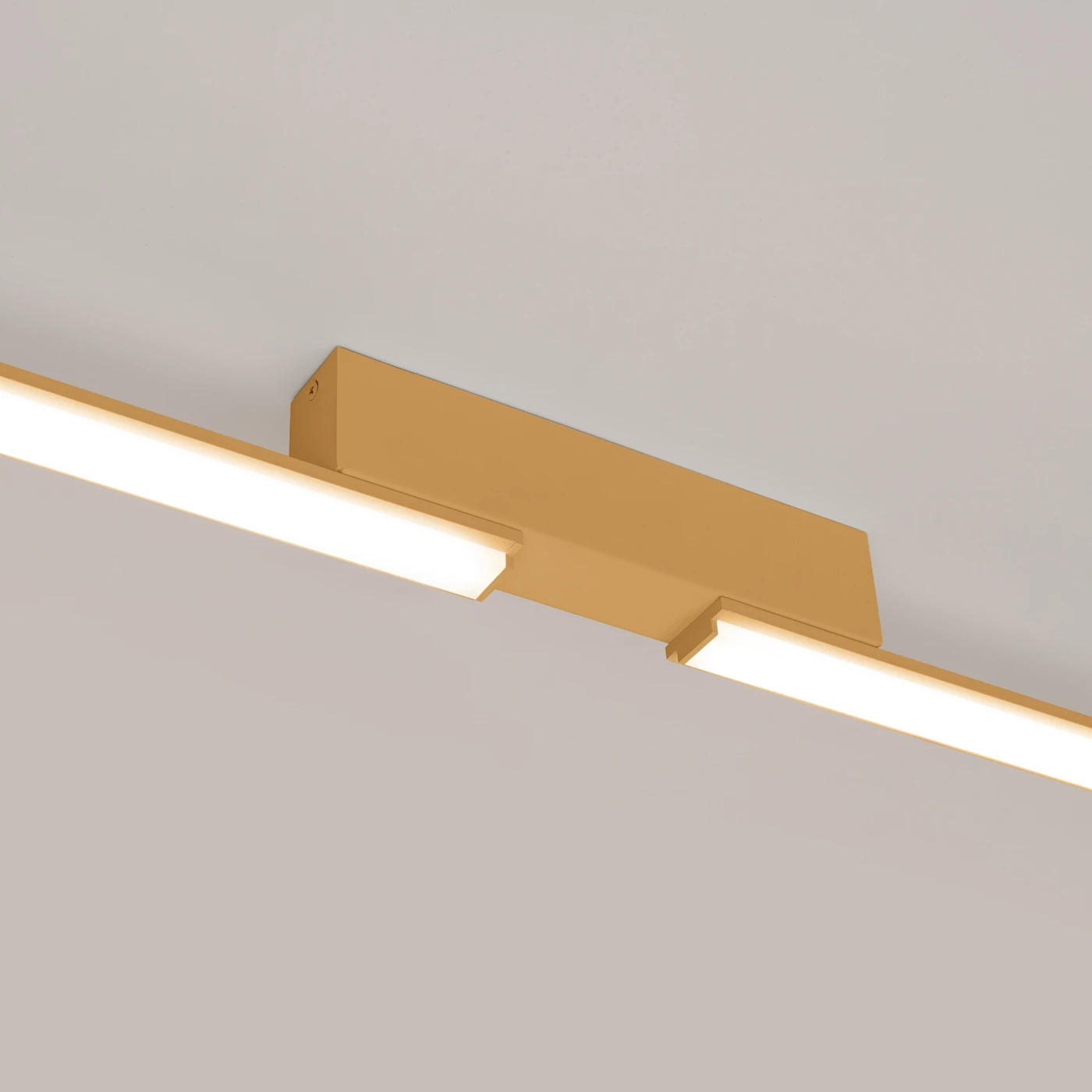LED ceiling light 181 cm – linear, gold, warm light