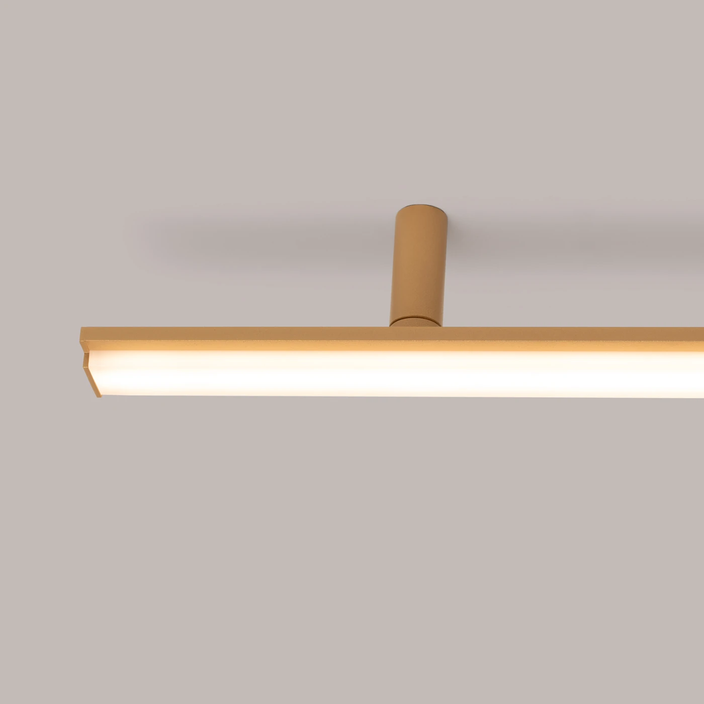 LED ceiling light 181 cm – linear, gold, warm light