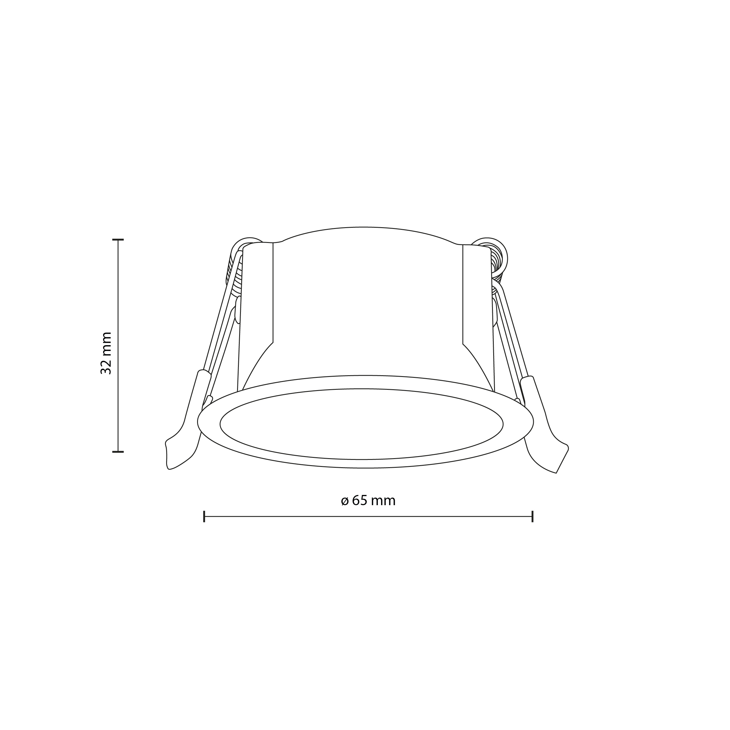 Recessed spotlight 1xGU10 MINI MR11 – round, white - Image 4