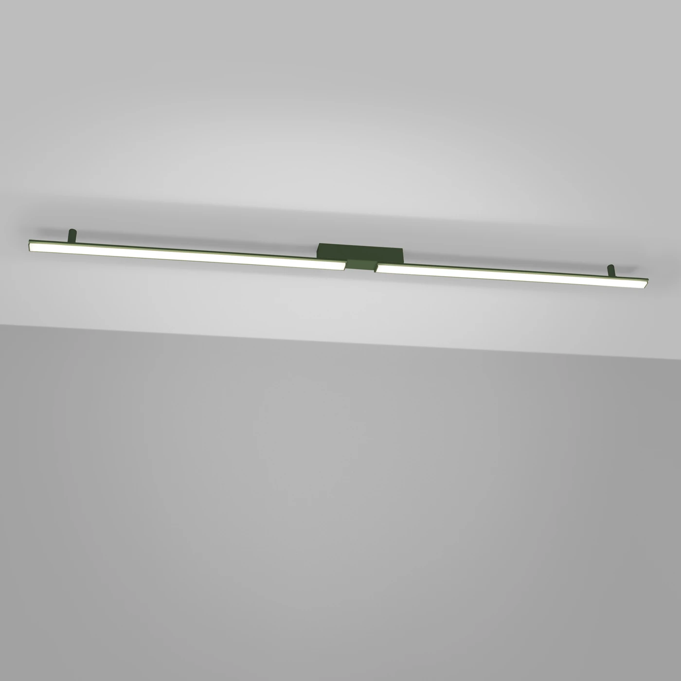 Ceiling LED light 181 cm – linear, olive green, CRI98