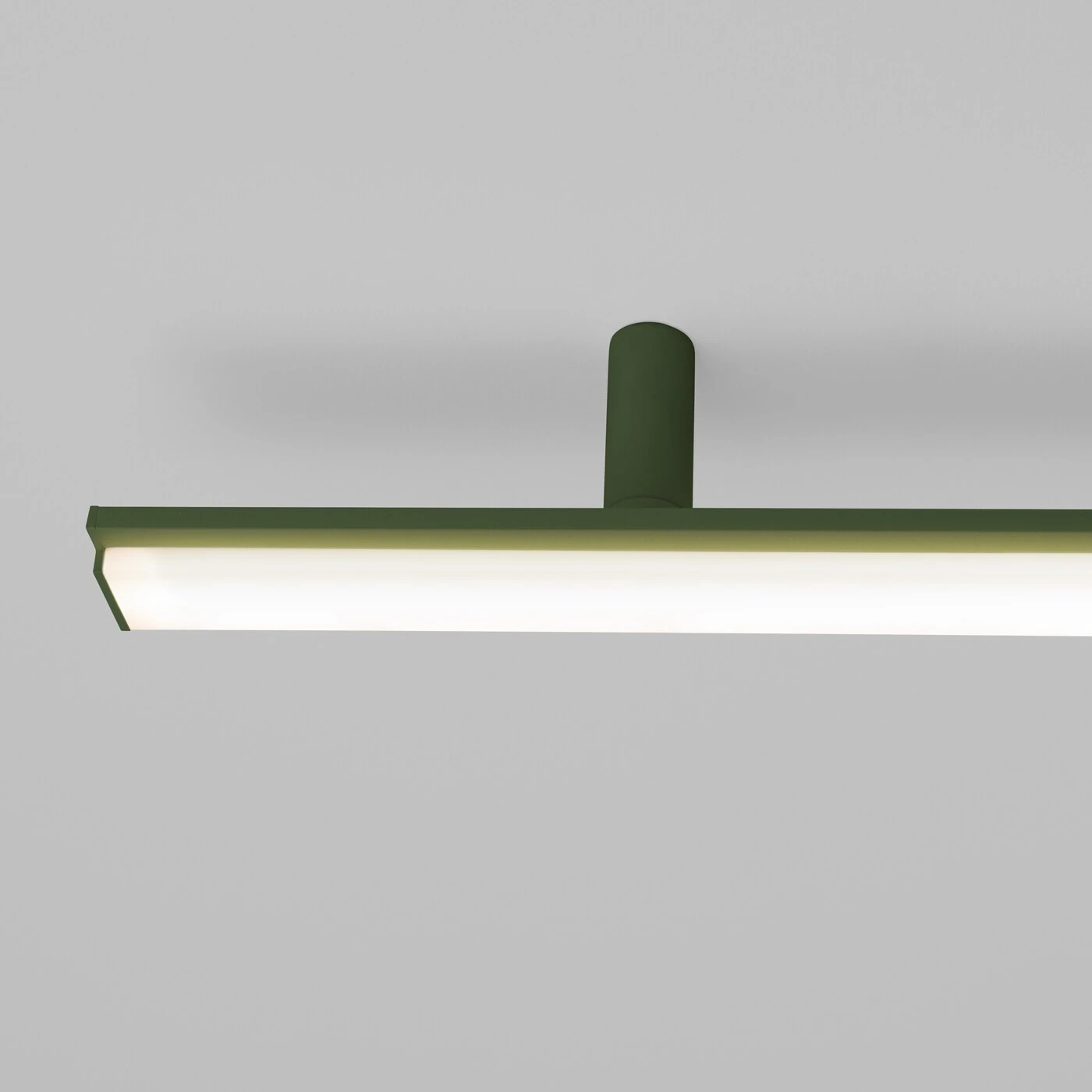 Ceiling LED light 181 cm – linear, olive green, CRI98