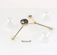 FAIRY GOLD ceiling light 3 x 8 W – globe shades, gold - Image 7