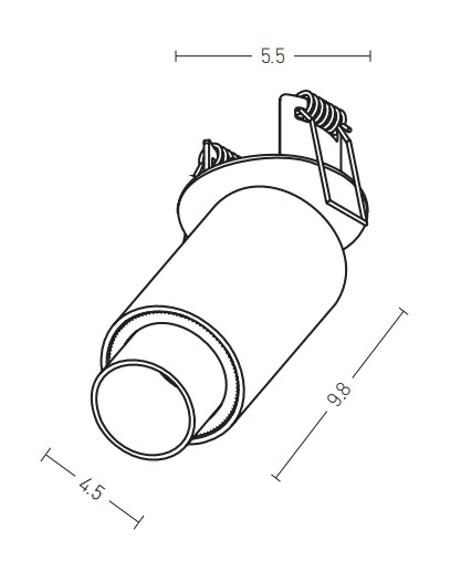 Recessed LED downlight 8W 3000K IP20 – matt black