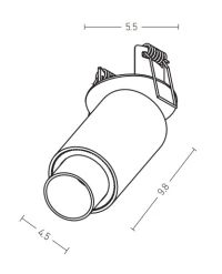 Recessed LED downlight 8W 3000K IP20 – matt black - Image 3