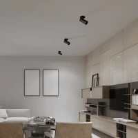 Recessed LED downlight 8W 3000K IP20 – matt black - Image 1