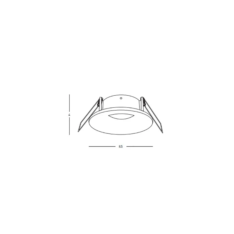 Recessed ceiling spotlight 1xGU10 IP65 – matt black