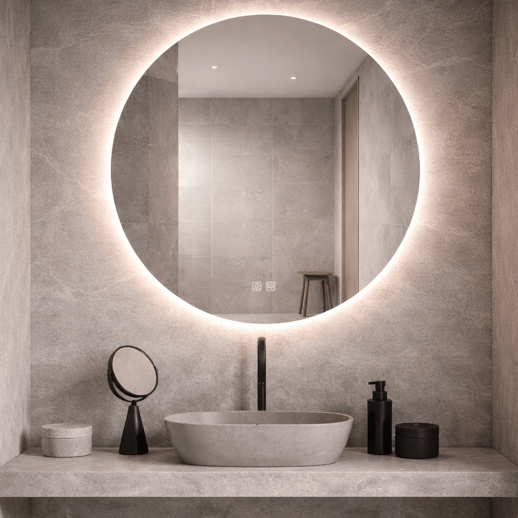 LED veidrodis 80 cm 3000K/4000K IP44 – reguliuojamo ryškumo