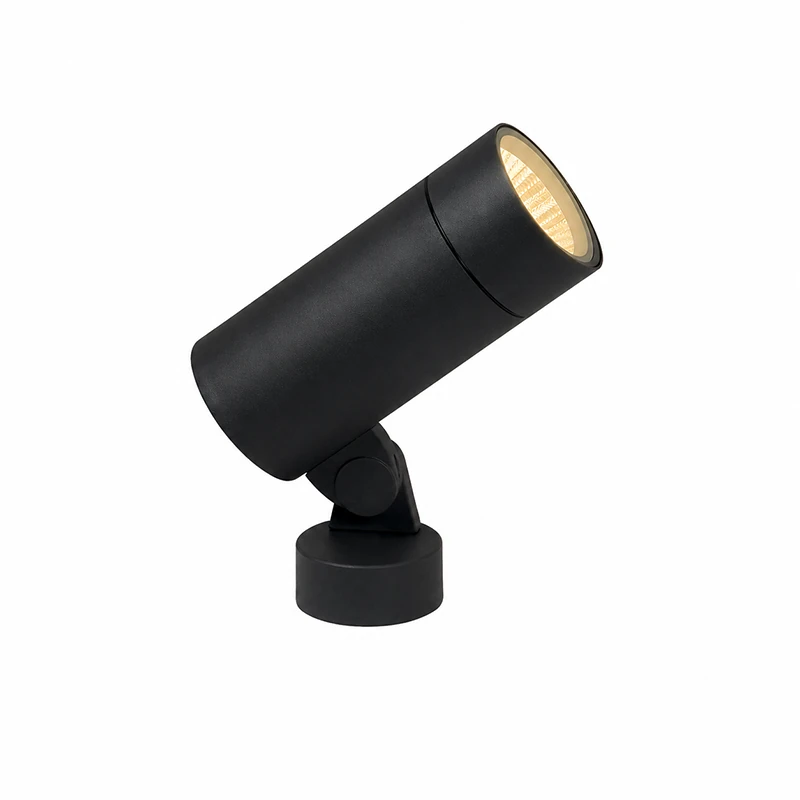 Kryptinis lauko sieninis LED šviestuvas 12W 2700K IP65 – matinis juodas