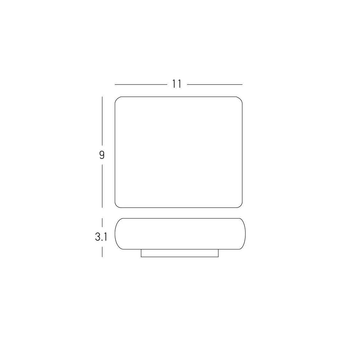 Lauko sieninis LED šviestuvas 2x3W 2700K IP65 – rudas