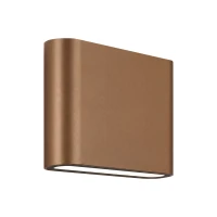 Lauko sieninis LED šviestuvas 2x3W 2700K IP65 – rudas - Nuotrauka 2