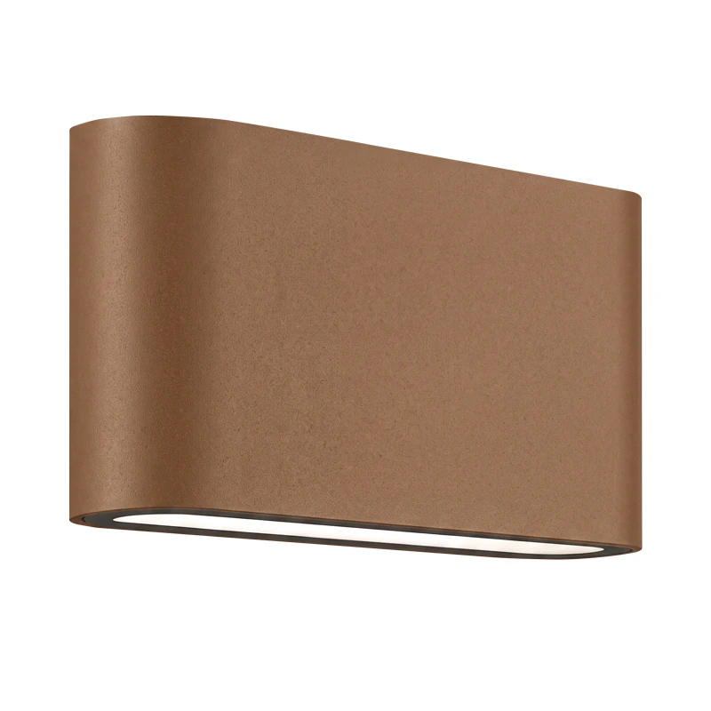 Lauko sieninis LED šviestuvas 2x6W 2700K IP65 – rudas