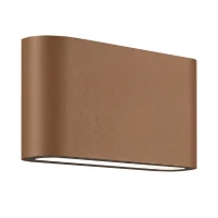 Lauko sieninis LED šviestuvas 2x6W 2700K IP65 – rudas - Nuotrauka 1
