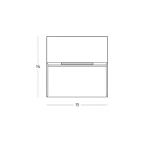 Lauko sieninis LED šviestuvas 6W 2700K/3000K IP65 – rudas - Nuotrauka 2